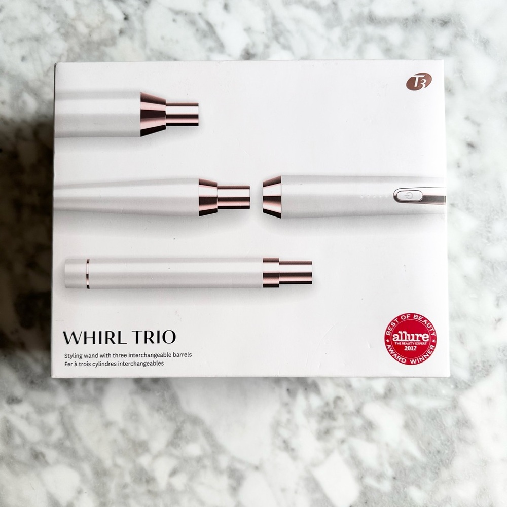 T3 Styling Wand Set White with Rose Gold Accents